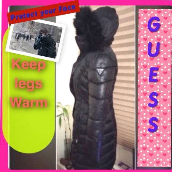 SHOP EARLY π Guess TP Winter Coat with Removable Hood and Soft Fur - Picture 1 of 11
